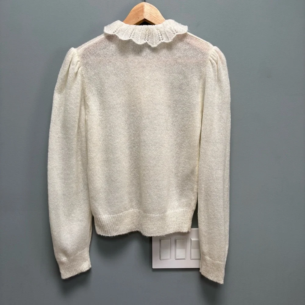 Vintage Victorian Style Sweater in Ivory - Picture 5 of 7